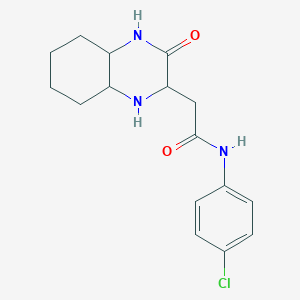 N-(4-chlorophenyl)-2-(3-oxodecahydroquinoxalin-2-yl)acetamide