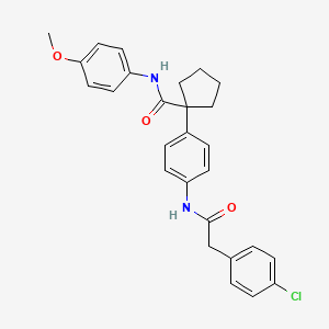 1-(4-{[(4-chlorophenyl)acetyl]amino}phenyl)-N-(4-methoxyphenyl)cyclopentanecarboxamide