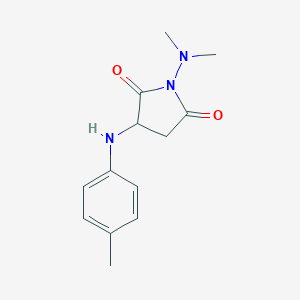 molecular formula C13H17N3O2 B414299 1-(Dimethylamino)-3-(4-toluidino)pyrrolidine-2,5-dione 