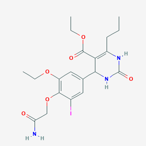 molecular formula C20H26IN3O6 B4143009 ethyl 4-[4-(2-amino-2-oxoethoxy)-3-ethoxy-5-iodophenyl]-2-oxo-6-propyl-1,2,3,4-tetrahydro-5-pyrimidinecarboxylate 