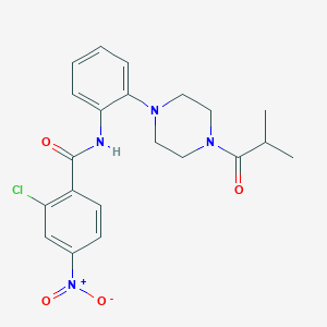 2-chloro-N-[2-(4-isobutyryl-1-piperazinyl)phenyl]-4-nitrobenzamide