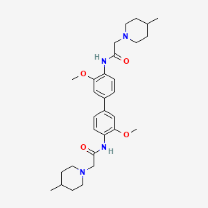 N,N'-(3,3'-dimethoxy-4,4'-biphenyldiyl)bis[2-(4-methyl-1-piperidinyl)acetamide]