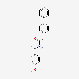 N-[1-(4-methoxyphenyl)ethyl]-2-(4-phenylphenyl)acetamide