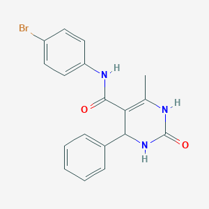 molecular formula C18H16BrN3O2 B414307 N-(4-Bromophenyl)-6-methyl-2-oxo-4-phenyl-1,2,3,4-tetrahydropyrimidine-5-carboxamide CAS No. 331272-71-0