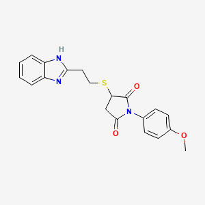 3-{[2-(1H-benzimidazol-2-yl)ethyl]sulfanyl}-1-(4-methoxyphenyl)pyrrolidine-2,5-dione