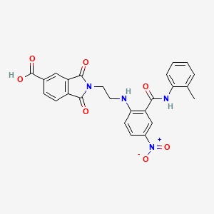 molecular formula C25H20N4O7 B4143091 2-[2-[2-[(2-Methylphenyl)carbamoyl]-4-nitroanilino]ethyl]-1,3-dioxoisoindole-5-carboxylic acid 