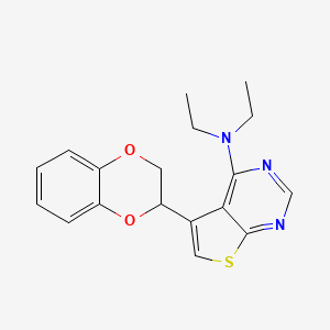 5-(2,3-dihydro-1,4-benzodioxin-2-yl)-N,N-diethylthieno[2,3-d]pyrimidin-4-amine