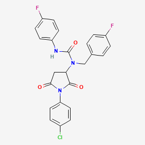 1-[1-(4-Chlorophenyl)-2,5-dioxopyrrolidin-3-yl]-1-(4-fluorobenzyl)-3-(4-fluorophenyl)urea