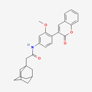 2-(1-adamantyl)-N-[3-methoxy-4-(2-oxo-2H-chromen-3-yl)phenyl]acetamide