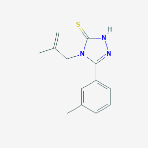 molecular formula C13H15N3S B414314 5-(3-methylphenyl)-4-(2-methyl-2-propenyl)-4H-1,2,4-triazole-3-thiol 
