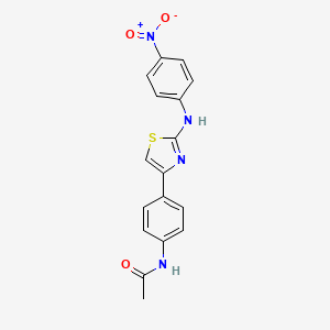 molecular formula C17H14N4O3S B4143143 N-[4-[2-(4-nitroanilino)-1,3-thiazol-4-yl]phenyl]acetamide 