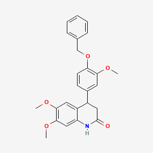 4-[4-(benzyloxy)-3-methoxyphenyl]-6,7-dimethoxy-3,4-dihydro-2(1H)-quinolinone