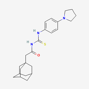 N-{[4-(pyrrolidin-1-yl)phenyl]carbamothioyl}-2-(tricyclo[3.3.1.1~3,7~]dec-1-yl)acetamide