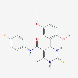 molecular formula C20H20BrN3O3S B414318 N-(4-bromophenyl)-4-(2,5-dimethoxyphenyl)-6-methyl-2-sulfanylidene-3,4-dihydro-1H-pyrimidine-5-carboxamide CAS No. 331272-49-2