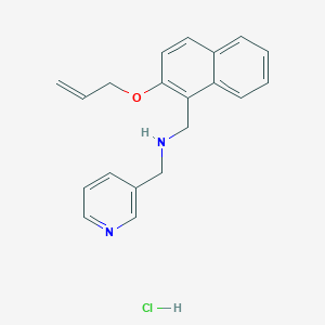 N-[(2-prop-2-enoxynaphthalen-1-yl)methyl]-1-pyridin-3-ylmethanamine;hydrochloride