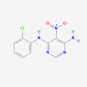 molecular formula C10H8ClN5O2 B4143191 4-N-(2-chlorophenyl)-5-nitropyrimidine-4,6-diamine 