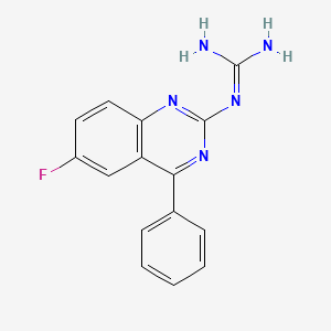 1-(6-Fluoro-4-phenylquinazolin-2-yl)guanidine