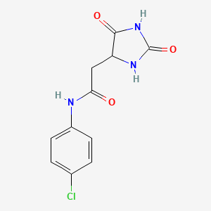 N-(4-chlorophenyl)-2-(2,5-dioxoimidazolidin-4-yl)acetamide