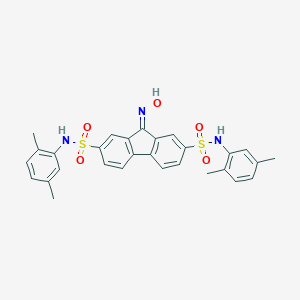 N~2~,N~7~-bis(2,5-dimethylphenyl)-9-(hydroxyimino)-9H-fluorene-2,7-disulfonamide