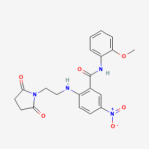 2-{[2-(2,5-dioxo-1-pyrrolidinyl)ethyl]amino}-N-(2-methoxyphenyl)-5-nitrobenzamide