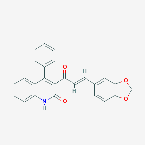 molecular formula C25H17NO4 B414324 3-(3-Benzo[1,3]dioxol-5-yl-acryloyl)-4-phenyl-1H-quinolin-2-one CAS No. 331275-21-9