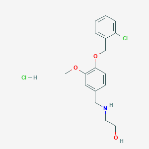 2-[[4-[(2-Chlorophenyl)methoxy]-3-methoxyphenyl]methylamino]ethanol;hydrochloride