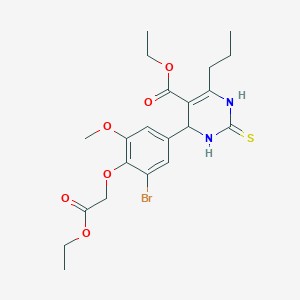 ethyl 4-[3-bromo-4-(2-ethoxy-2-oxoethoxy)-5-methoxyphenyl]-6-propyl-2-thioxo-1,2,3,4-tetrahydro-5-pyrimidinecarboxylate