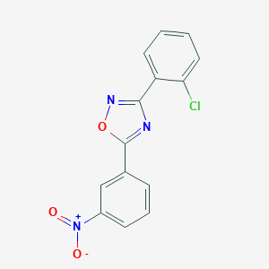 molecular formula C14H8ClN3O3 B414327 3-(2-Chlorophenyl)-5-(3-nitrophenyl)-1,2,4-oxadiazole 