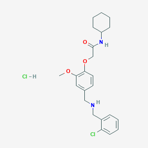 molecular formula C23H30Cl2N2O3 B4143286 2-[4-[[(2-chlorophenyl)methylamino]methyl]-2-methoxyphenoxy]-N-cyclohexylacetamide;hydrochloride 