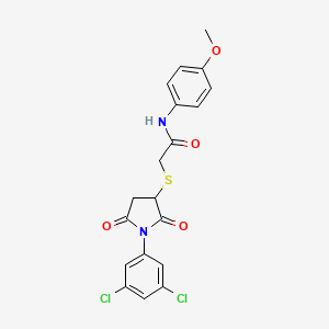 2-[1-(3,5-dichlorophenyl)-2,5-dioxopyrrolidin-3-yl]sulfanyl-N-(4-methoxyphenyl)acetamide