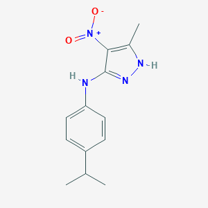 molecular formula C13H16N4O2 B414330 (5-methyl-4-nitro-1H-pyrazol-3-yl)-p-cumenyl-amine 