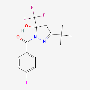 [3-tert-butyl-5-hydroxy-5-(trifluoromethyl)-4H-pyrazol-1-yl]-(4-iodophenyl)methanone