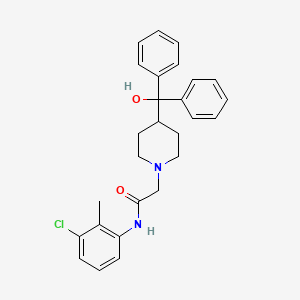 N-(3-CHLORO-2-METHYLPHENYL)-2-{4-[HYDROXY(DIPHENYL)METHYL]PIPERIDINO}ACETAMIDE