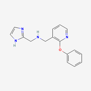 molecular formula C16H16N4O B4143334 N-(1H-imidazol-2-ylmethyl)-1-(2-phenoxypyridin-3-yl)methanamine 