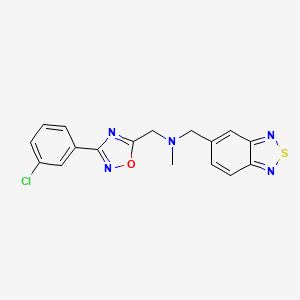 (2,1,3-benzothiadiazol-5-ylmethyl){[3-(3-chlorophenyl)-1,2,4-oxadiazol-5-yl]methyl}methylamine