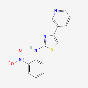 molecular formula C14H10N4O2S B4143357 N-(2-nitrophenyl)-4-(3-pyridinyl)-1,3-thiazol-2-amine 