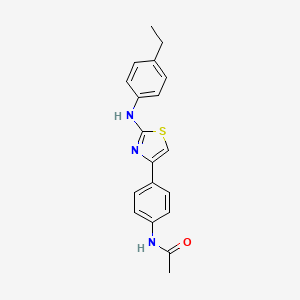 N-[4-[2-(4-ethylanilino)-1,3-thiazol-4-yl]phenyl]acetamide