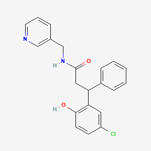 molecular formula C21H19ClN2O2 B4143415 3-(5-chloro-2-hydroxyphenyl)-3-phenyl-N-(3-pyridinylmethyl)propanamide 