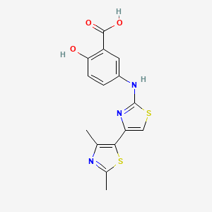 5-{[4-(2,4-DIMETHYL-1,3-THIAZOL-5-YL)-1,3-THIAZOL-2-YL]AMINO}-2-HYDROXYBENZOIC ACID