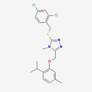 3-[(2,4-dichlorobenzyl)thio]-5-[(2-isopropyl-5-methylphenoxy)methyl]-4-methyl-4H-1,2,4-triazole