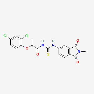 2-(2,4-dichlorophenoxy)-N-[(2-methyl-1,3-dioxo-2,3-dihydro-1H-isoindol-5-yl)carbamothioyl]propanamide