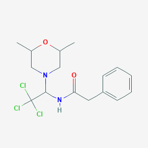 molecular formula C16H21Cl3N2O2 B414348 2-苯基-N-[2,2,2-三氯-1-(2,6-二甲基吗啉-4-基)乙基]乙酰胺 CAS No. 308805-10-9