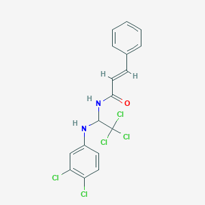 molecular formula C17H13Cl5N2O B414349 3-phenyl-N-[2,2,2-trichloro-1-(3,4-dichloroanilino)ethyl]acrylamide 