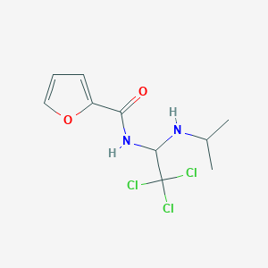 molecular formula C10H13Cl3N2O2 B414350 N-[2,2,2-trichloro-1-(propan-2-ylamino)ethyl]furan-2-carboxamide 