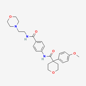 4-(4-methoxyphenyl)-N-[4-({[2-(4-morpholinyl)ethyl]amino}carbonyl)phenyl]tetrahydro-2H-pyran-4-carboxamide