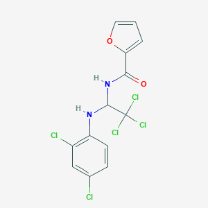 molecular formula C13H9Cl5N2O2 B414351 N-[2,2,2-trichloro-1-(2,4-dichloroanilino)ethyl]-2-furamide 