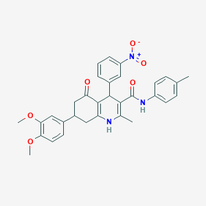 7-(3,4-dimethoxyphenyl)-2-methyl-N-(4-methylphenyl)-4-(3-nitrophenyl)-5-oxo-1,4,5,6,7,8-hexahydroquinoline-3-carboxamide