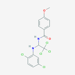 4-methoxy-N-[2,2,2-trichloro-1-(2,5-dichloroanilino)ethyl]benzamide