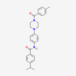 4-isopropyl-N-{4-[4-(4-methylbenzoyl)-1-piperazinyl]phenyl}benzamide