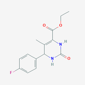 molecular formula C14H15FN2O3 B414356 Ethyl 6-(4-fluorophenyl)-5-methyl-2-oxo-1,2,3,6-tetrahydro-4-pyrimidinecarboxylate 